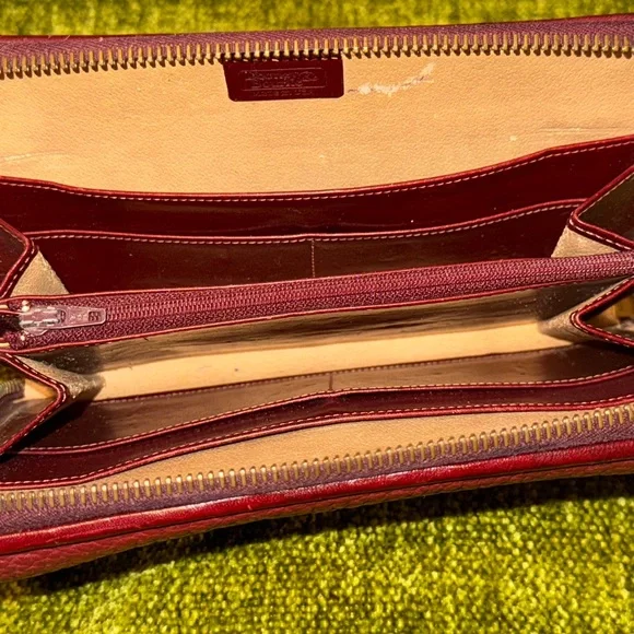 Dooney & Bourke Large Zip Along in Solid Rouge - Picture 7 of 12